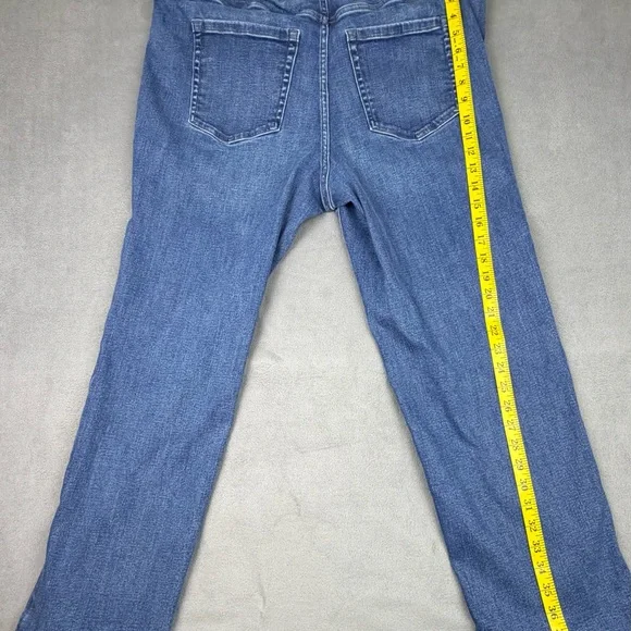 Lane Bryant Deep Blue Mid Rise Straight Denim Jeans - Picture 5 of 11